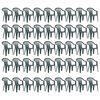vidaXL Chaises empilables de jardin 45 pcs Plastique Vert