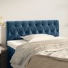 vidaXL T&ecirc;te de lit Bleu fonc&eacute; 90x7x78/88 cm Velours