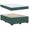 vidaXL Cadre de lit avec matelas Vert fonc&eacute; 140 x 200 cm tissu