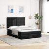 VidaXL Cadre de lit ottoman avec matelas noir 140x200 cm velours
