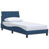 vidaXL Cadre de lit sans matelas Hanko bleu 90x190 cm tissu