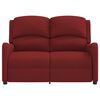 vidaXL Fauteuil de massage inclinable à 2 places rouge bordeaux tissu
