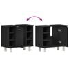 vidaXL Cabinet de salle de bain avec porte Chêne noir 60 x 32 x 54 cm