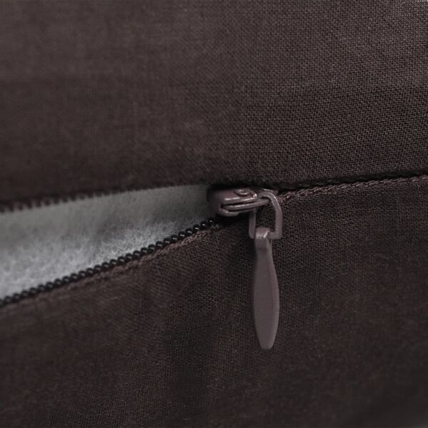 vidaXL Housses de coussin 4 pcs Coton Marron 40x40 cm