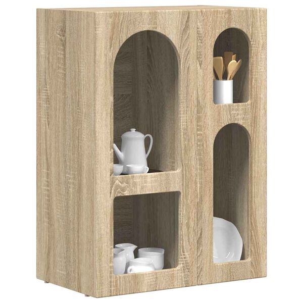 vidaXL Buffet Ch&ecirc;ne Sonoma 59 x 35 x 80,5 cm Bois d'ing&eacute;nierie