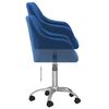 vidaXL Chaises pivotantes &agrave; manger lot de 6 bleu tissu