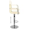 vidaXL Tabouret de bar Crème Similicuir