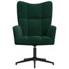 vidaXL Chaise de relaxation Vert fonc&eacute; Velours