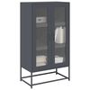 vidaXL Buffet haut anthracite 68x39x123 cm acier