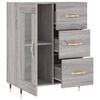 vidaXL Buffet sonoma gris 69,5x34x90 cm bois d'ing&eacute;nierie