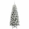 vidaXL Sapin de No&euml;l artificiel avec 300 LED avec support Blanc 180 cm