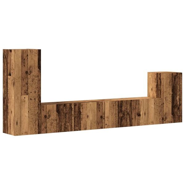 vidaXL Ensemble de meuble TV mural 4 pcs vieux bois bois d'ingénierie