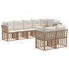vidaXL Ensemble de canap&eacute;s d'ext&eacute;rieur Naturel Polyester