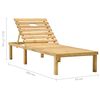 vidaXL Chaise longue de jardin avec table et coussin Pin impr&eacute;gn&eacute;