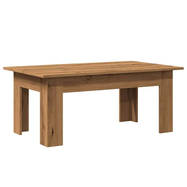vidaXL Table basse ch&ecirc;ne artisanal 100x60x42 cm bois d'ing&eacute;nierie