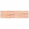 vidaXL Dessus de table bois massif trait&eacute; bordure assortie