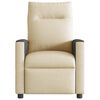 vidaXL Fauteuil de massage inclinable Cr&egrave;me Tissu