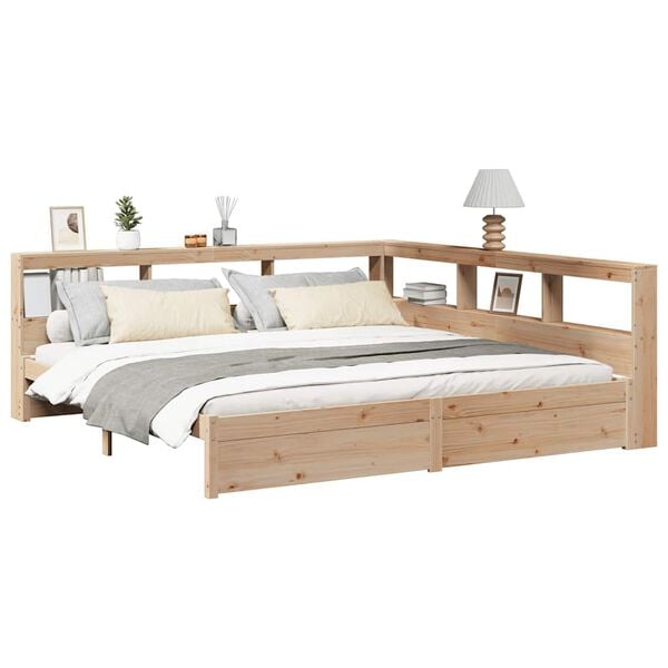 vidaXL Lit biblioth&egrave;que sans matelas 180x200 cm bois massif de pin