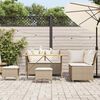 vidaXL Salon de jardin avec coussins 5 pcs beige r&eacute;sine tress&eacute;e