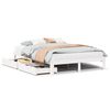 vidaXL Cadre de lit avec tiroirs sans matelas blanc 120x200 cm