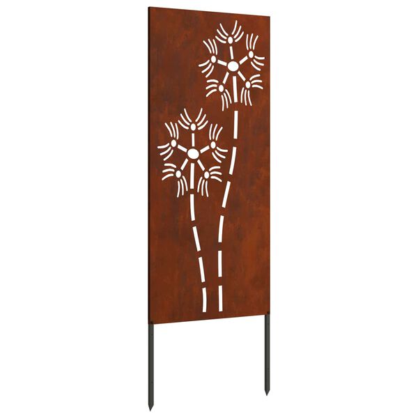 vidaXL &Eacute;cran de confidentialit&eacute; de jardin Fretwork Rouill&eacute; 50 x 140 cm
