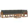 vidaXL Ensemble de canap&eacute;s d'ext&eacute;rieur 7 pc Naturel et Anthracite