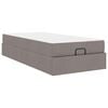 vidaXL Cadre de lit avec matelas 2 pi&egrave;ces Taupe tissu