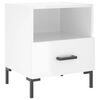 vidaXL Tables de chevet 2 pcs blanc brillant 40x35x47,5 cm