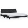 vidaXL Cadre de lit avec LED sans matelas noir 200x200 cm velours