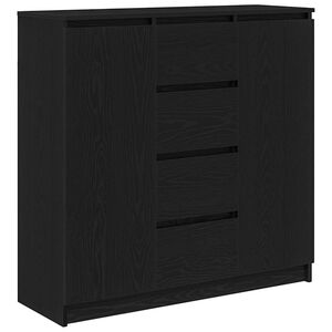 vidaXL Buffet avec tiroirs ch&ecirc;ne noir 100,5x35x98,5 cm bois ing&eacute;nierie