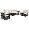 vidaXL Ensemble de canap&eacute; de jardin 8 pc Noir polyrotin