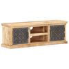 vidaXL Meuble TV avec portes en acier 120x30x40 cm Bois de manguier