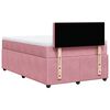 vidaXL Sommier &agrave; lattes de lit avec matelas Rose 120x200 cm Velours