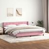 vidaXL Sommier &agrave; lattes de lit avec matelas rose 200x210 cm velours