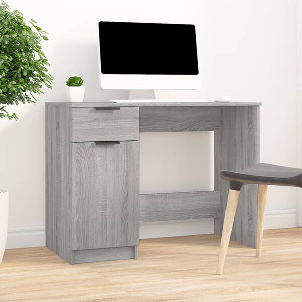 vidaXL Bureau Sonoma gris 100x50x75 cm Bois d'ingénierie