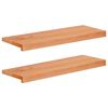 vidaXL Appuis de fen&ecirc;tre 2 pc Vernis 80x 30 x 2 cm