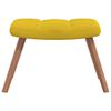 vidaXL Chaise &agrave; bascule avec repose-pied Jaune moutarde Velours