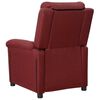 vidaXL Fauteuil inclinable &eacute;lectrique Rouge bordeaux Tissu