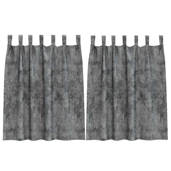 vidaXL Rideaux en velours 2 pcs Gris 140 x 140 cm Velours