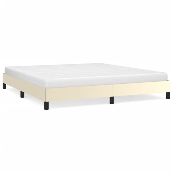 vidaXL Cadre de lit sans matelas crème 180x200 cm similicuir