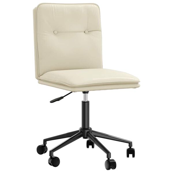 vidaXL Chaises à manger lot de 2 crème similicuir