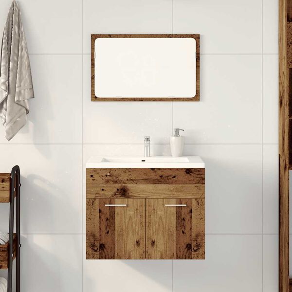 vidaXL Ensemble de meubles salle de bain 2 pcs bois d'ing&eacute;nierie