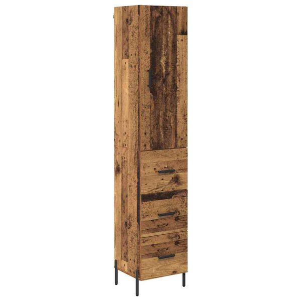 vidaXL Haut Armoire Bois Ancien 34,5 x 34 x 180 cm Bois d'ing&eacute;nierie