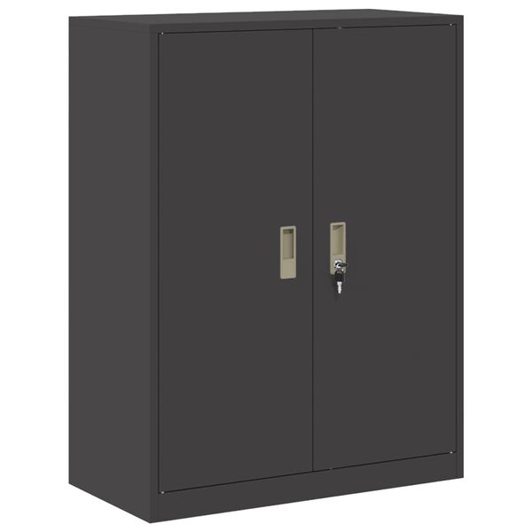 vidaXL Armoire de rangement Noir 80 x 40 x 105 cm Acier Lamin&eacute; &agrave; Froid