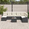 vidaXL Ensemble de canapé de jardin 9 pcs Noir 55 x 62 x 69 cm