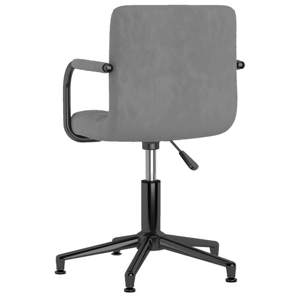 vidaXL Chaises pivotantes &agrave; manger lot de 4 gris clair velours