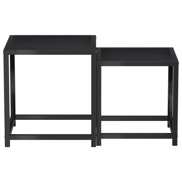 vidaXL Tables à thé 2 pcs MDF Noir