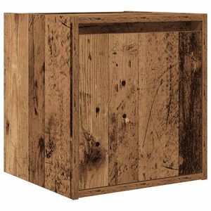vidaXL Table de chevet murale vieux bois 38x34x40 cm