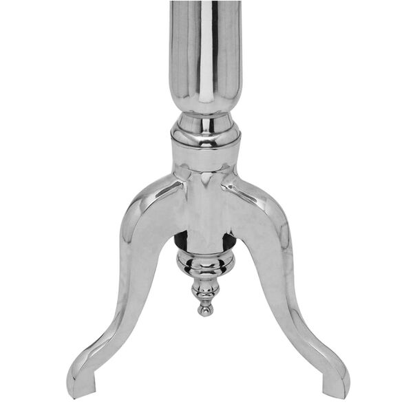 vidaXL Table auxiliaire ronde Aluminium Argent&eacute;