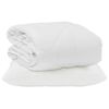 vidaXL Duvet d'&eacute;t&eacute; simple avec oreiller 2 pc Blanc Microfibre
